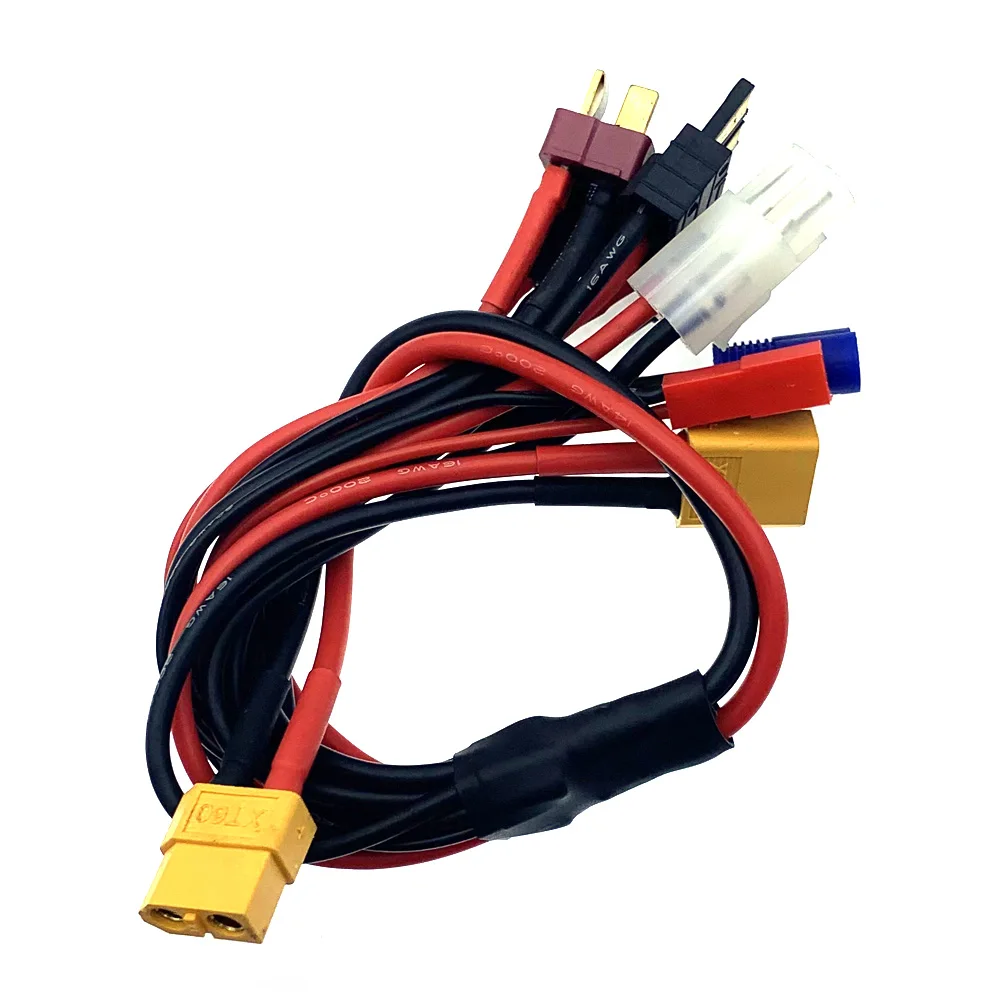 XT60 One Drag Eight Combination B6 JST XT JR MRX EC3 Plug RC Lipo Battery Adapter Connector Splitter Conversion Cable