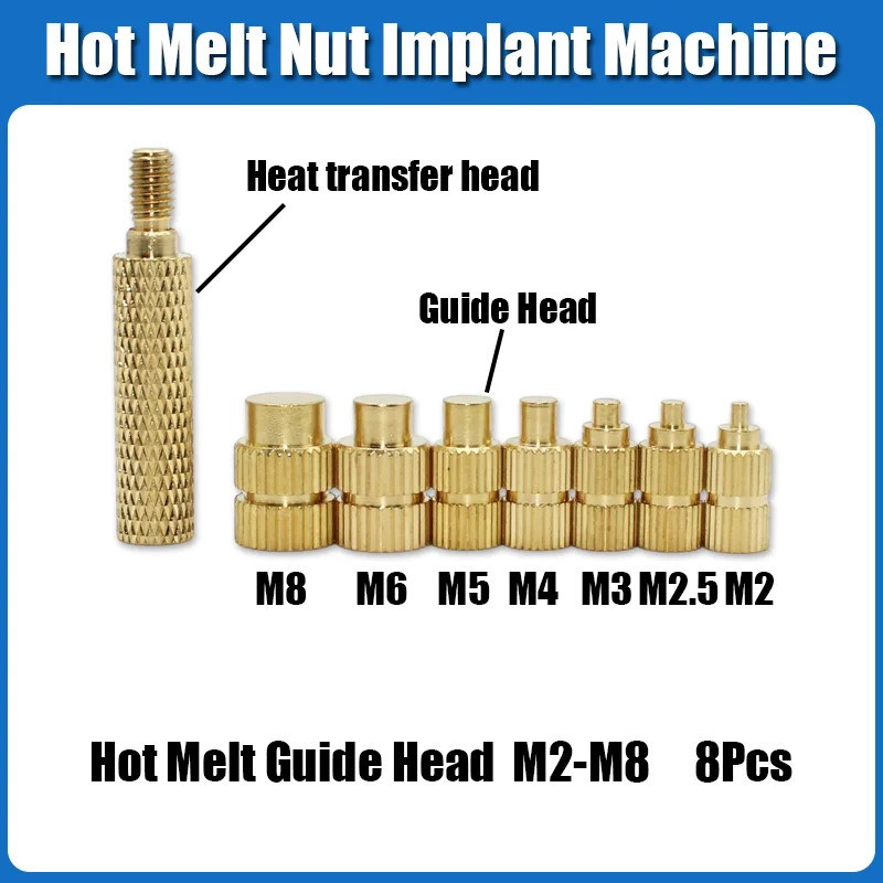Wärme Set Gewinde Messing Einsatz Mutter und Bolzen M2 M3 M4 Lötkolben Spitze Kupfer Einsetzen Mutter Maschine Schraube Kit Einsätze 3d Drucker – Detail 13