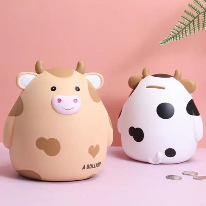 クリエイティブカウのためのkx4bピギーバンクビニールコインストレージジャー漫画アニマルマネーボックスホームベッドルームデコレーションキッズバースデーgi