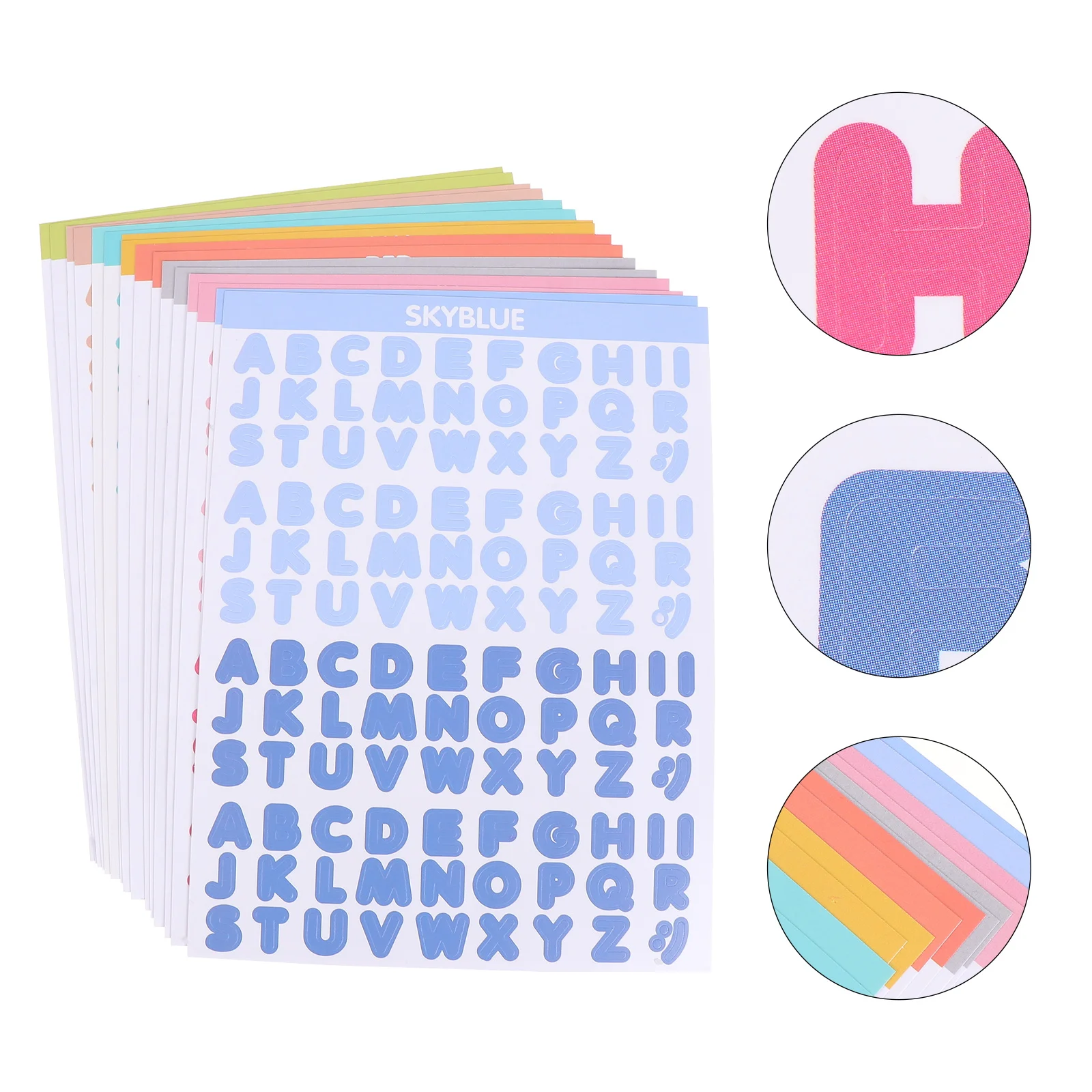 

16 Sheets Color Scrapbooking Sticker Colorful Letter Stickers Photo Paper DIY Album