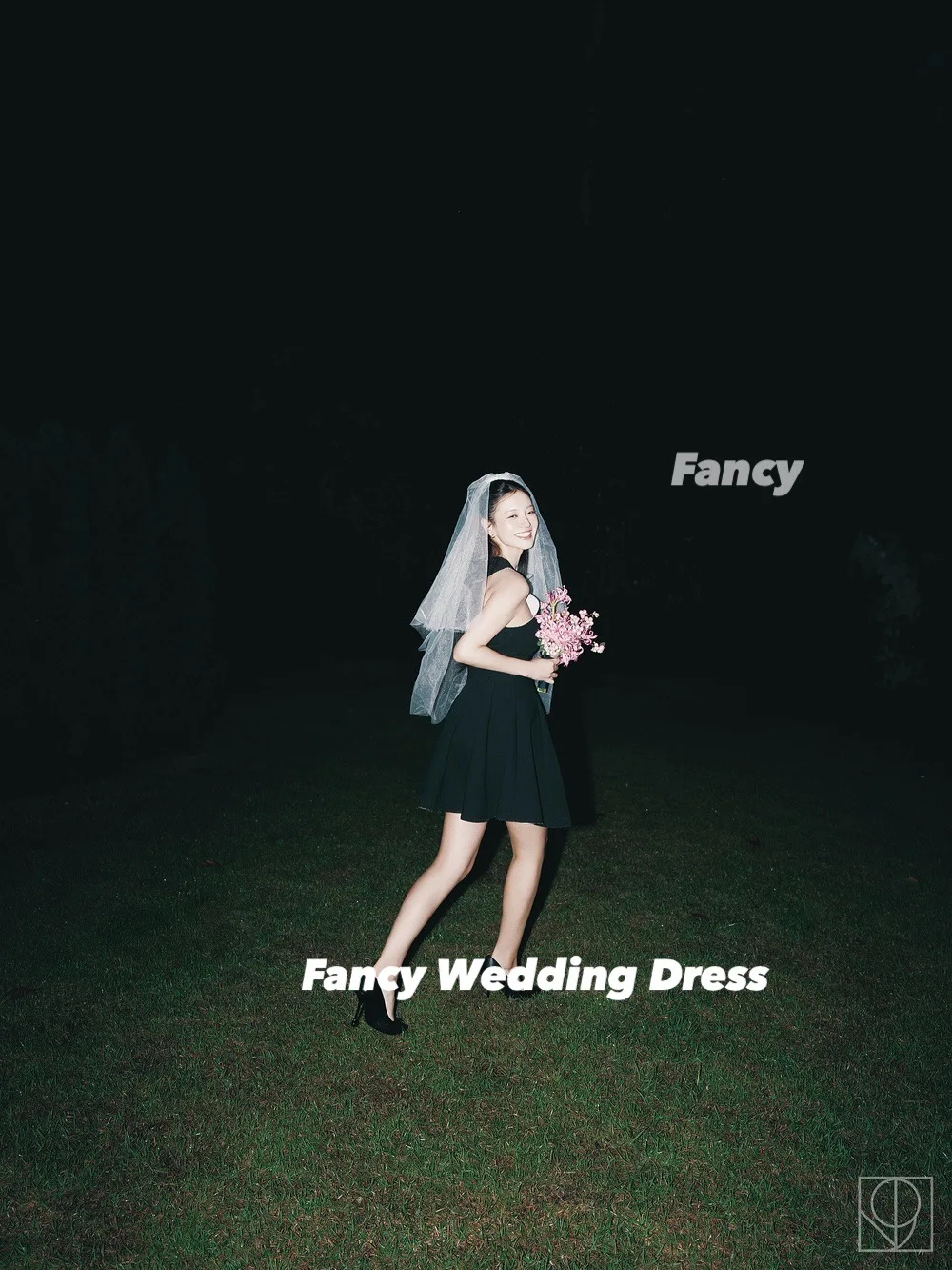 Fancy Simple O Neck Wedding Dress Korea Photo Shoot A Line Elastic Satin Evening Party Dresses Back Zip Customized