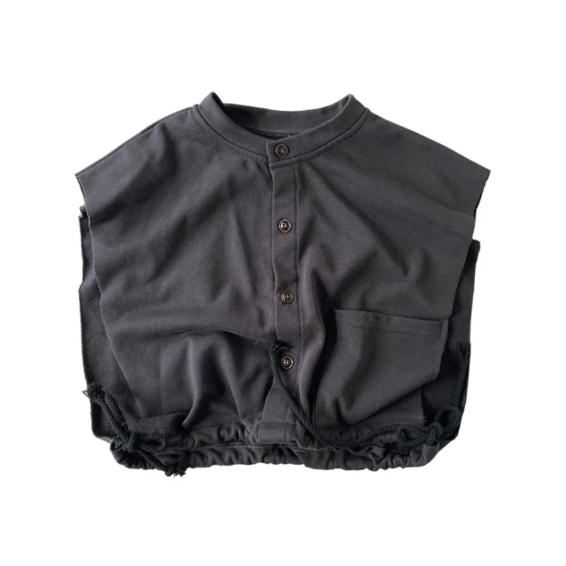 2025 Spring New Children Sleeveless Vest Jacket Fashion Girls Vest Cardigan Cotton Cotton Baby Boys Vest Coat Kids Jacket Coat