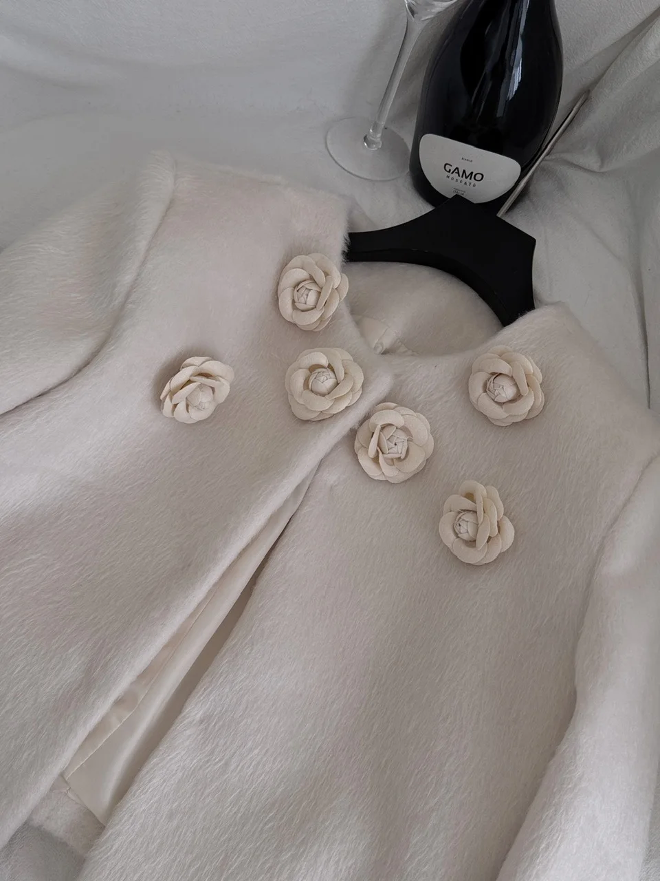 

Sweet Soft Camellia Ele Little Fraance Sle Women's High-End Lightweight Luxury Woolen Coat ort Outerwear Top