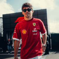 Men's F1 Ferrari  Racing Team Short Sleeve Quick Dry T-Shirt Breathable Sweat Wicking Casual Sport Comfortable Daily Top