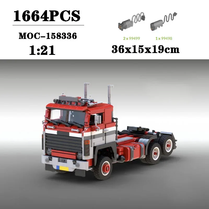 

New Building Block MOC-158336 Truck Transport Truck Dumping Truck Splicing Model 1664PCS Boy Puzzle Birthday Christmas Toy Gift