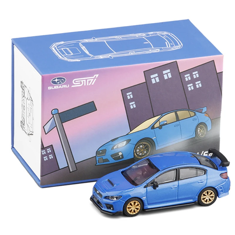 1/64 Collection Edition Subaru impreza WRX STI Alloy Car Model Diecast Metal Toy Car Model Simulation With Retail box Decoration