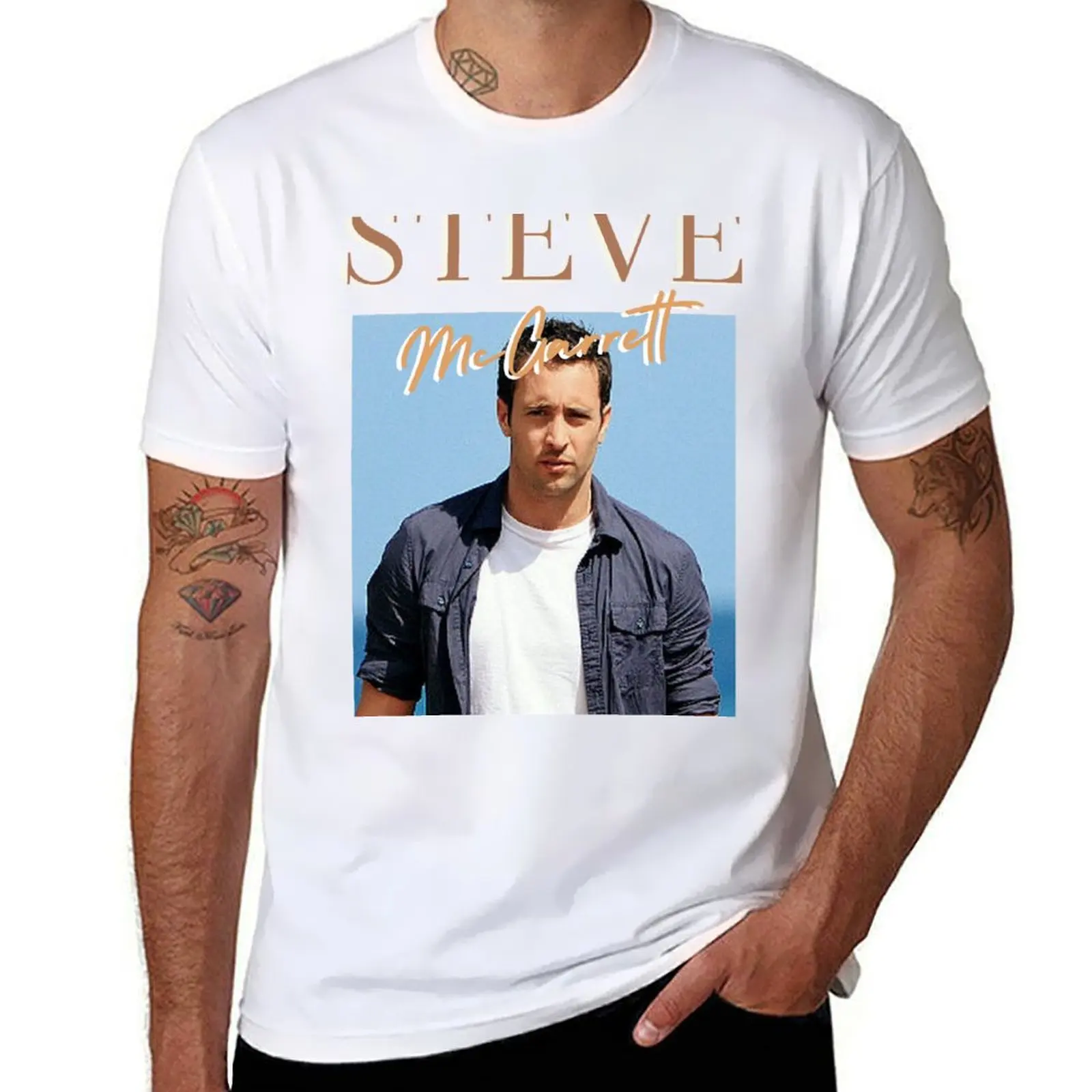 

Vintage Steve McGarrett T-Shirt plus size tops football t shirt plus size men clothing
