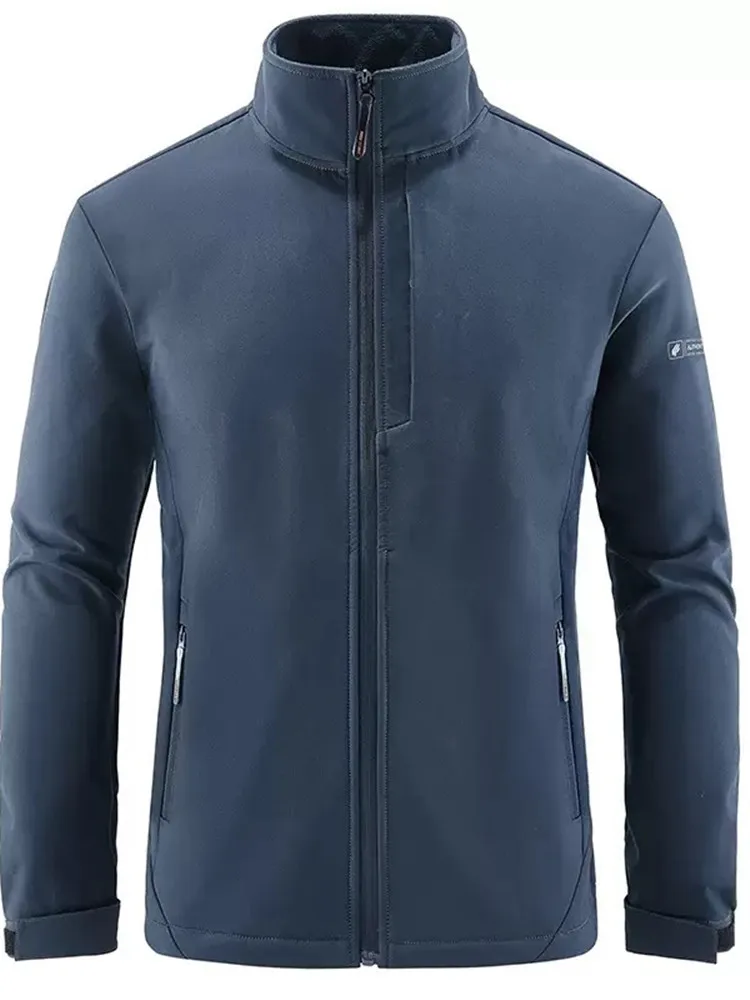

New Autumn and Winter Fashion Solid Color Thickened Warm Windproof Jacket Men's Casual Loose Sports High Quality Jacket M-5XL