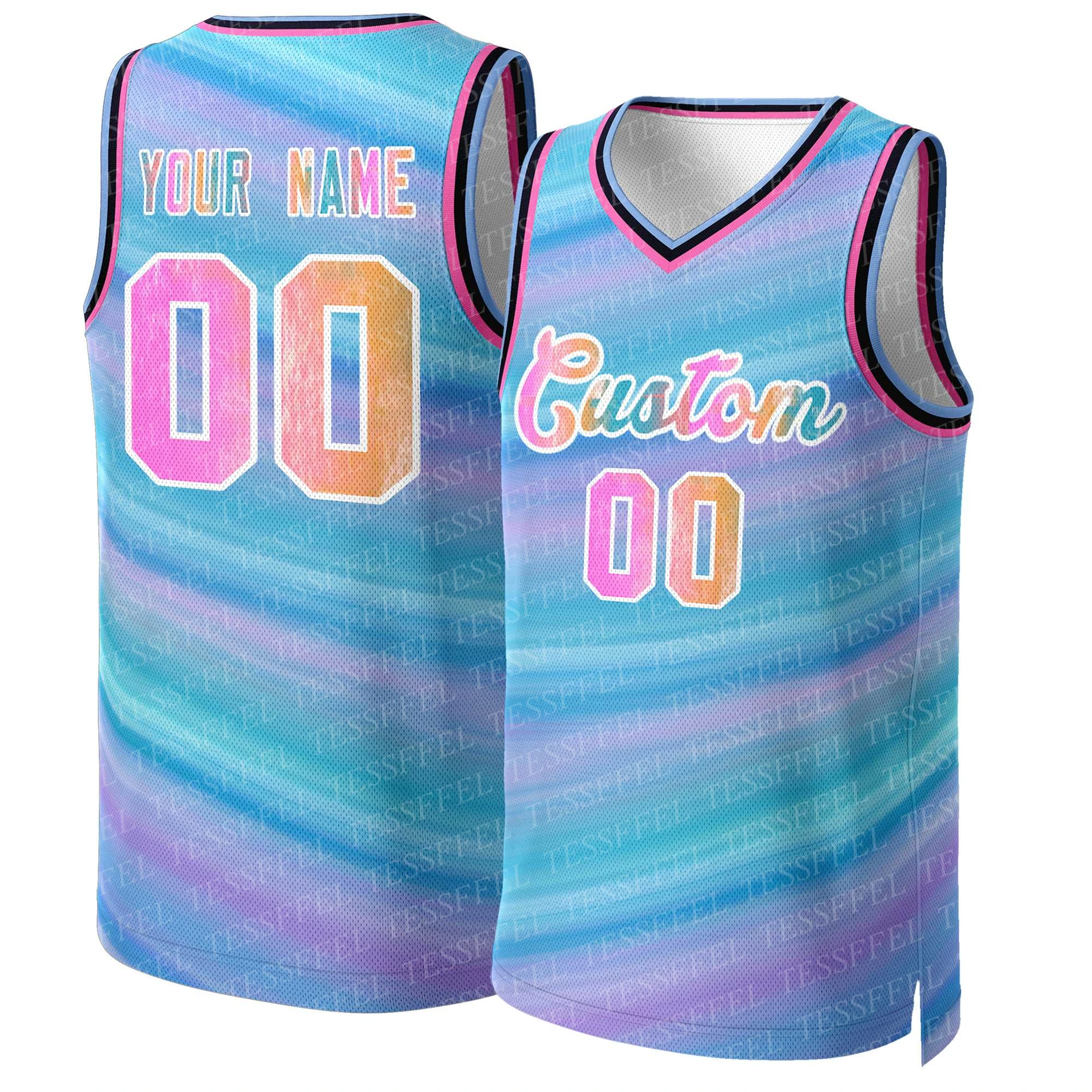 

Custom Name Graffiti Gradient Basketball Jersey Shirts Retro 3DPrint Harajuku Summer Funny Unisex Top Sleeveless Tank Top Vest W