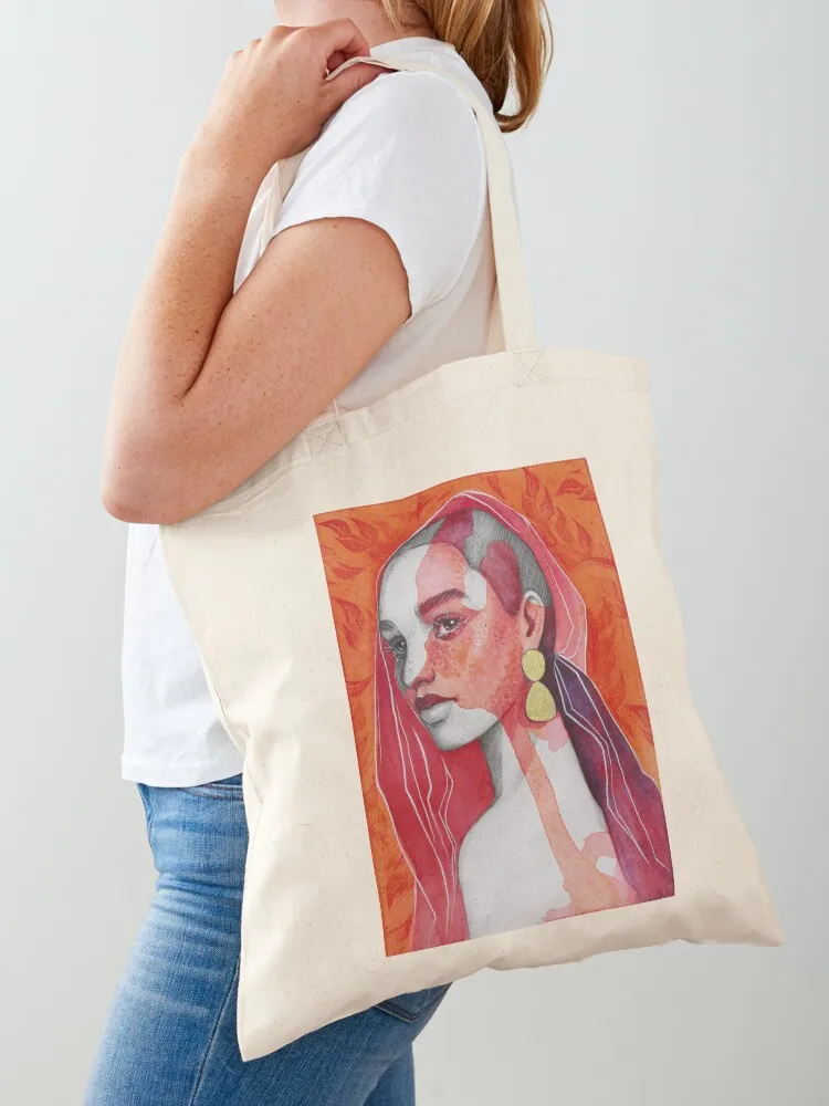 Chaos Red Girl Tote Bag bag for beach shopper women canvas bags custom Canvas