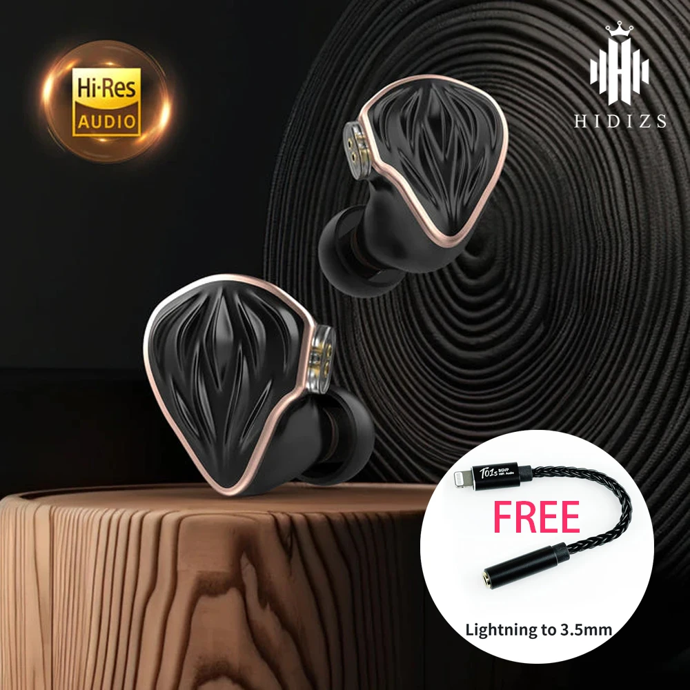 Hidizs MS3 2BA+1DD Wired Best HiFi In Ear IEMs Earphone Hybrid 3 Drivers Hi-Res Monitors Headphone
