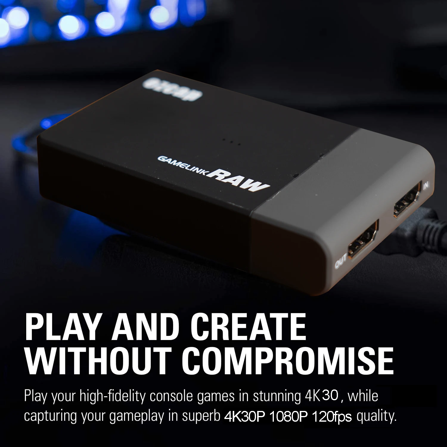 EZCAP321 Real 4K Video Capture Card FULL HD 1080P 60fps 120fps HDMI To USB 3.0 Live Streaming Game Recording Box Mic Audio Input