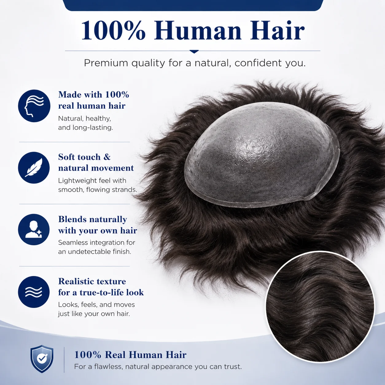 0.02mm Clearance Super Ultra Thin Skin Toupee V Loop  Men Toupee Capillary Prothesis Hair Piece For Men Hair Replacement System