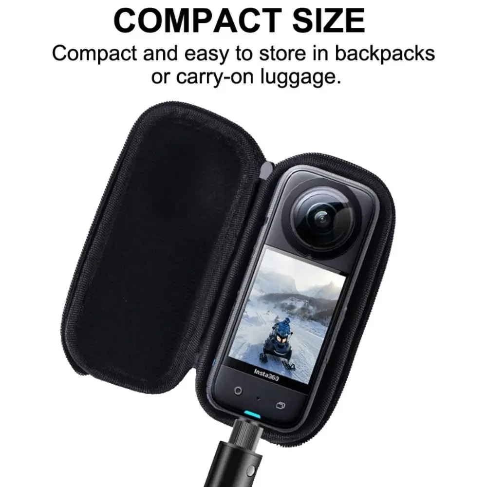 New PU Mini Storage Case Handbag Strong Protector Screen Protector Silicone Case Camera Protective Case for Insta360 X3