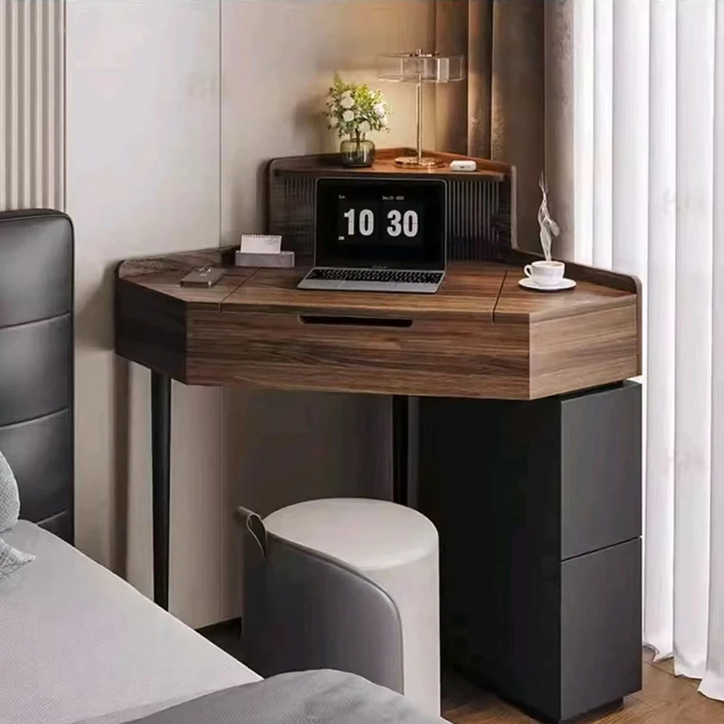 Hot Selling Dressing Table Small  Vanity Table Simple Triangular Corner Makeup Table Chair Set