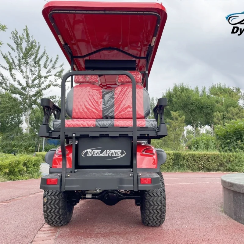 5000W Motor Hunting Buggy Lithium Club Utility Electric Golf Cart With Sound Bar Off-Road Tires Front Bumper Seat With Headrest