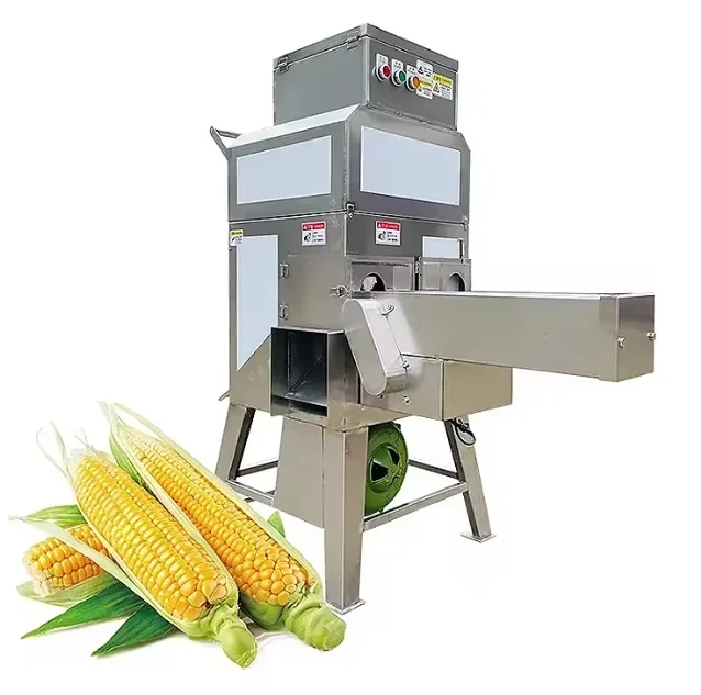Customized Stainless Steel Corn Thresher Automatic Sweet Corn Kernel Removing Processing Machine