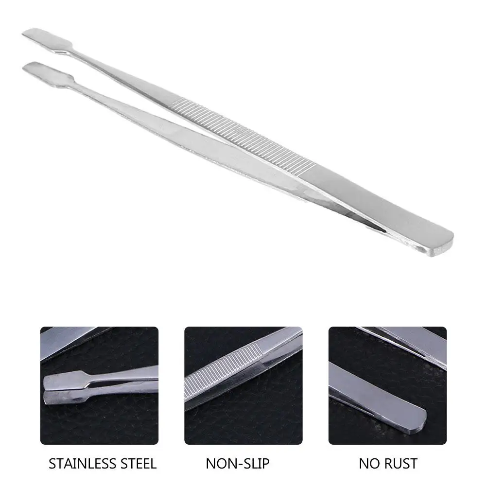 Pinzas para sellos de acero inoxidable, mango antideslizante, ligero y duradero, ideal para sellos, cuentas, pinzas para pestañas postizas, fácil de llevar