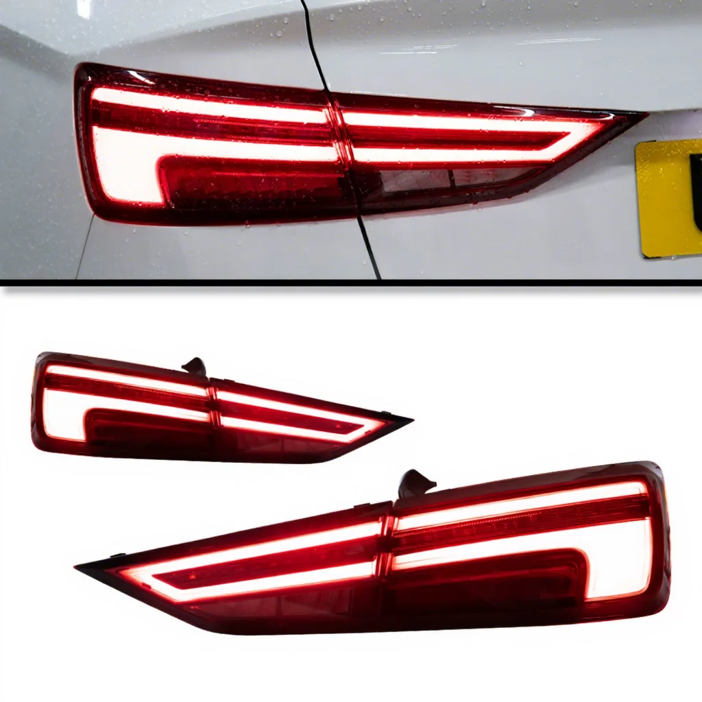 For For 13-20 Audi A3 Tail Light Assembly Low-Trim High-Trim LED Daytime Running Lights Flowing Turn Signals 12V 3500 Lumens