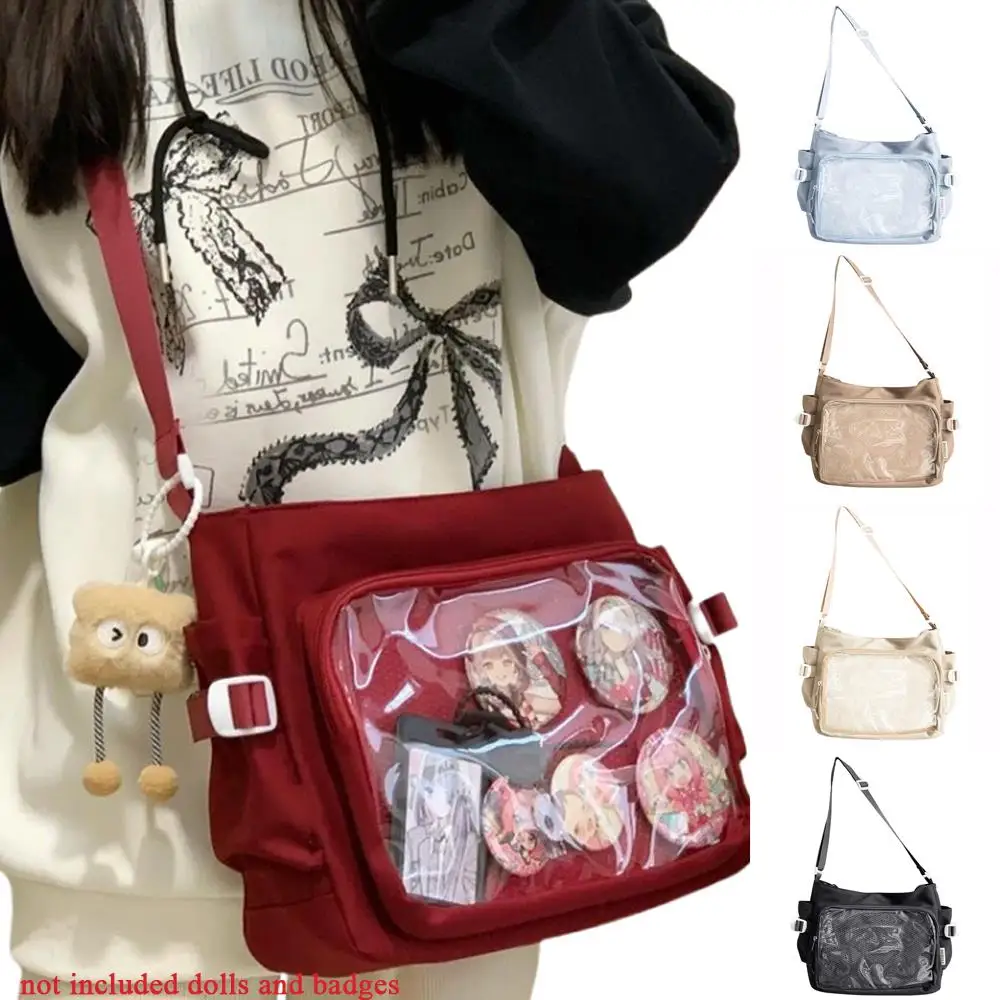 

Japanese Style Kawaii For Dolls Large Handbags New Nylon School Bags For Teenage Girl Tote Shoulder Bag JK Lolita Crossbody Bag