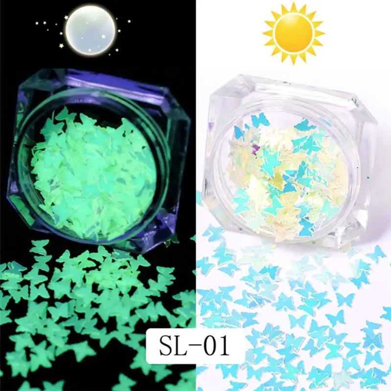 Soft Clay Sequins Glow in the Dark Glitters Fillers for DIY Resin Mold Art