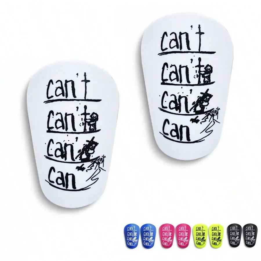 A pair of soccer mini leg guards, mini size design, suitable for soccer sports
