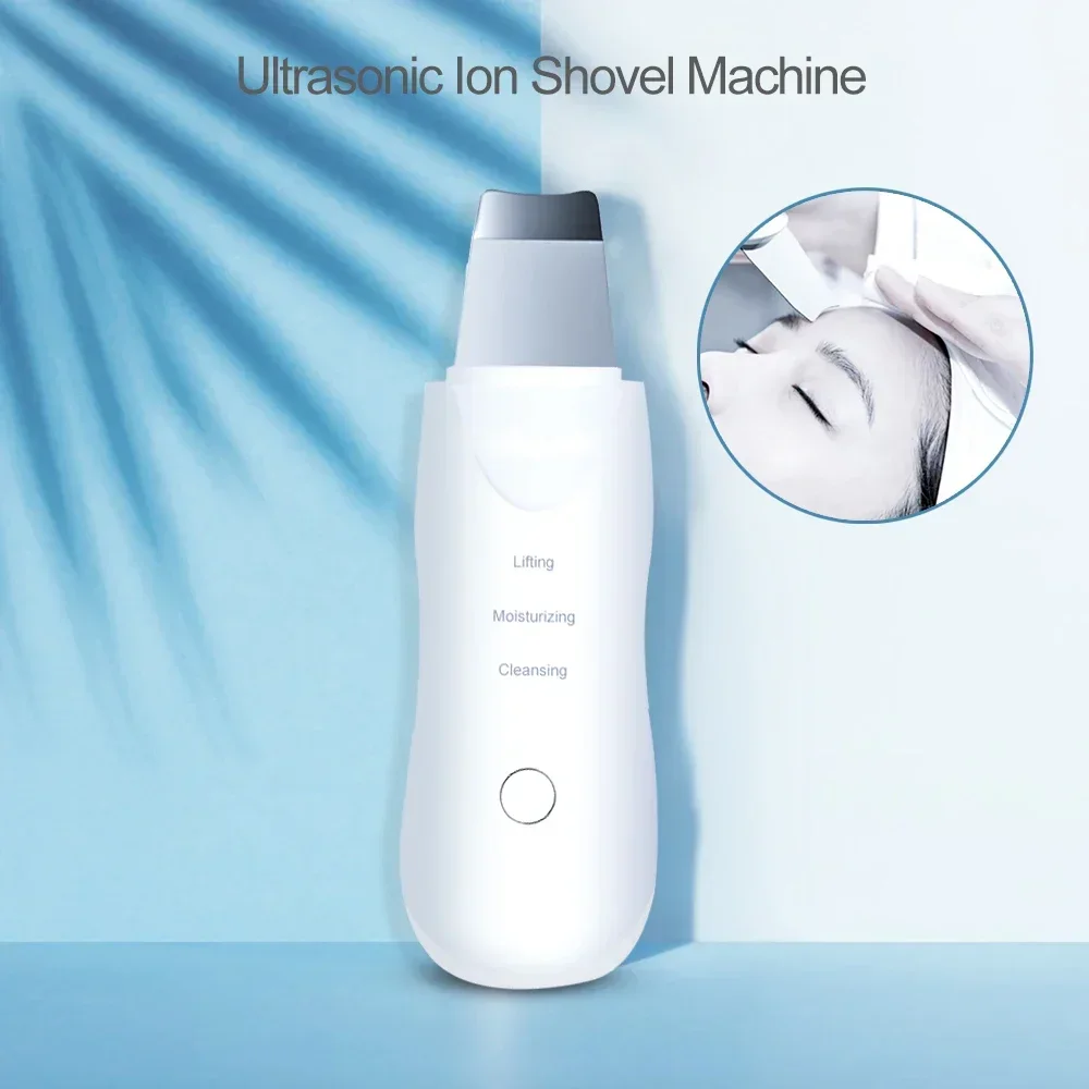 

Professional No Ultrasonic Facial Skin Scrubber Ion Deep Face Cleaning Peeling Rechargeable Skin Care Device Beauty Instrument