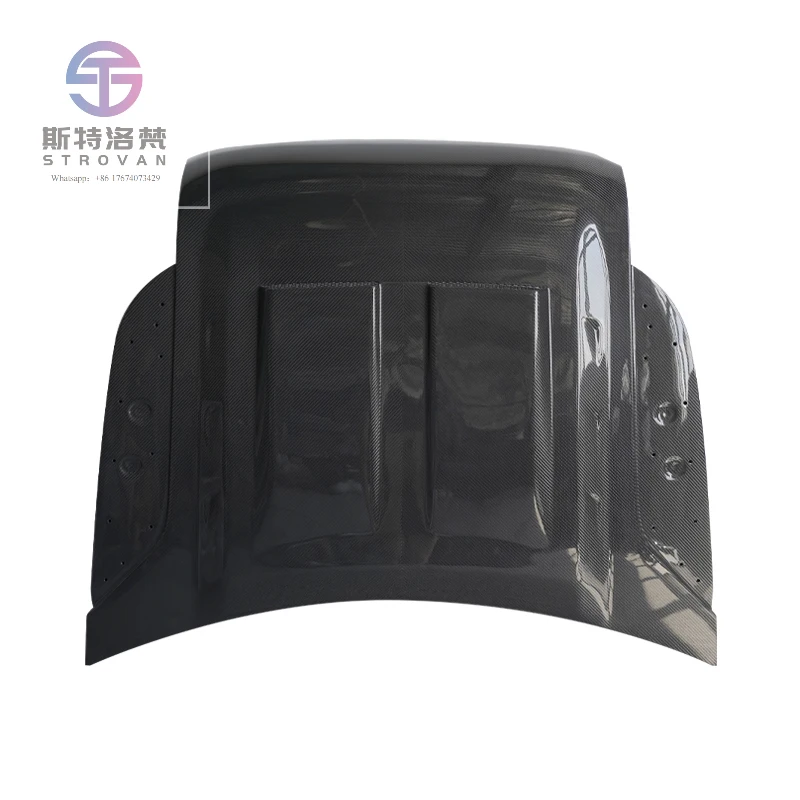 

Langyu Car Parts Dry Carbon Fiber Front Bonnet Land Rover KN Style Engine Cover for Defender 90 110 130 Engine Hood