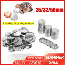 25mm 32mm 37mm 44mm 58mm Magnet Fridge Badge Button Parts for DIY Making Refrigerator Magnets Button DIY Maker 50/100PCS