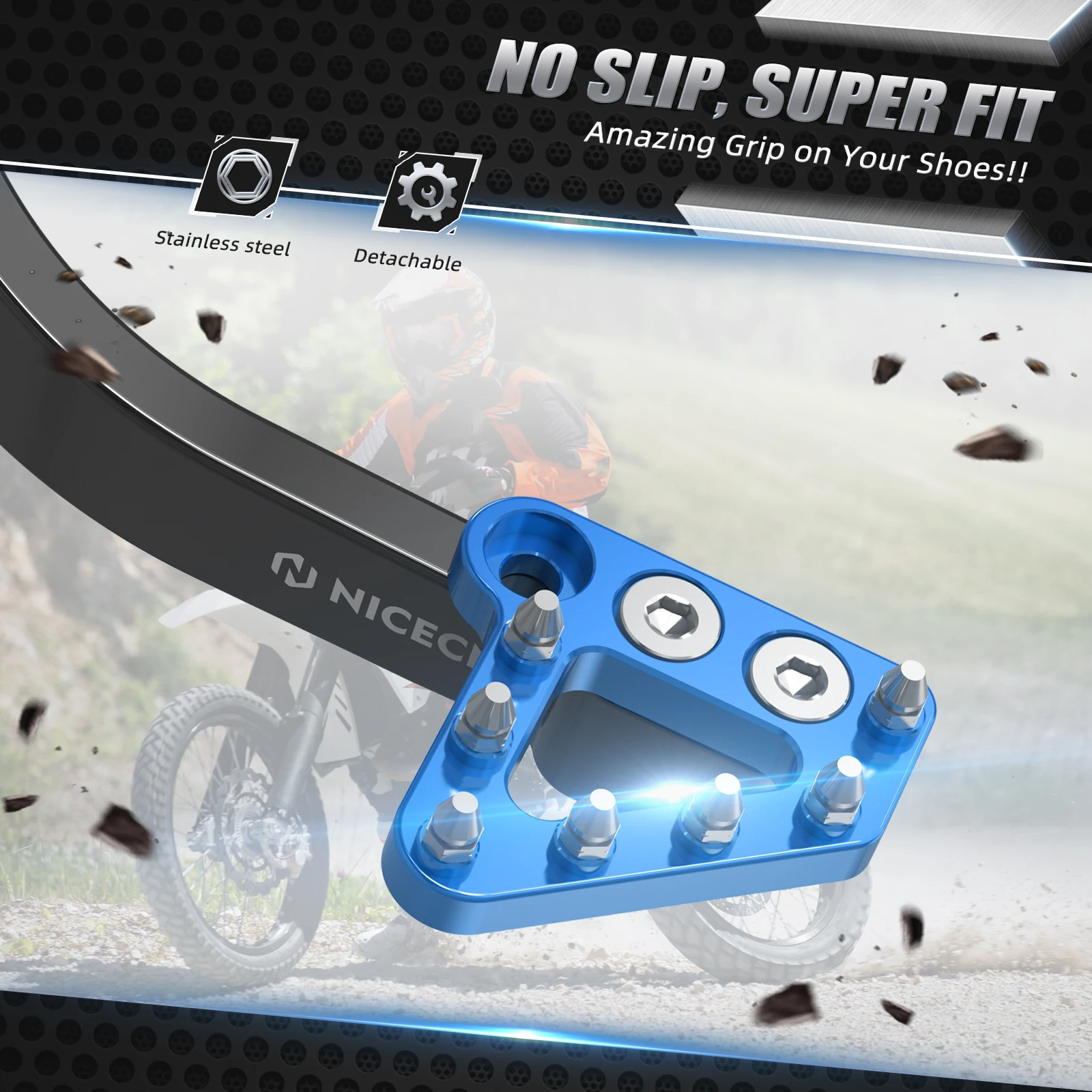 (EU-Lager) NICECNC Für KTM 690 Enduro R 690 SMC R 2019-2026 Bremspedal Für Husqvarna 701 Enduro/701 Supermoto GasGas 700 SM/ES – Detail 10