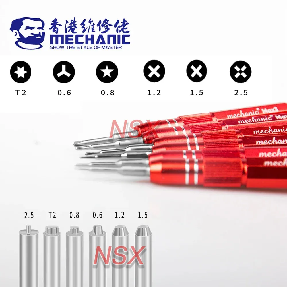 Mechanic Max3 (Pro3) Hoge Precisie 3d Aluminium Ingebouwde Magneet Schroevendraaier Voor Mobiele Telefoon Reparatie Antislip Demontage