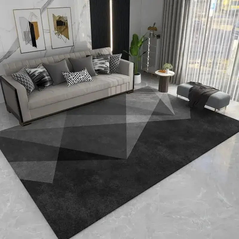 Affordable Luxury Geometric Rugs: Non-Slip Rugs for Living Room Sofas and Coffee Tables, Bedroom Area Rugs, Home Decor