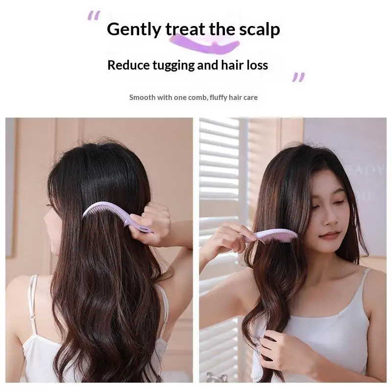 Roller Ball Massage Hair Comb Anti‑static Detangling Hairbrush Round Teeth Scalp Massager Portable Women Daily Hair Care Tool