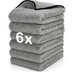 6pcs Microfiber Twist Car Wash Towel Professional Car Cleaning Drying Cloth Towels for Cars Washing Polishing Waxing Detailing