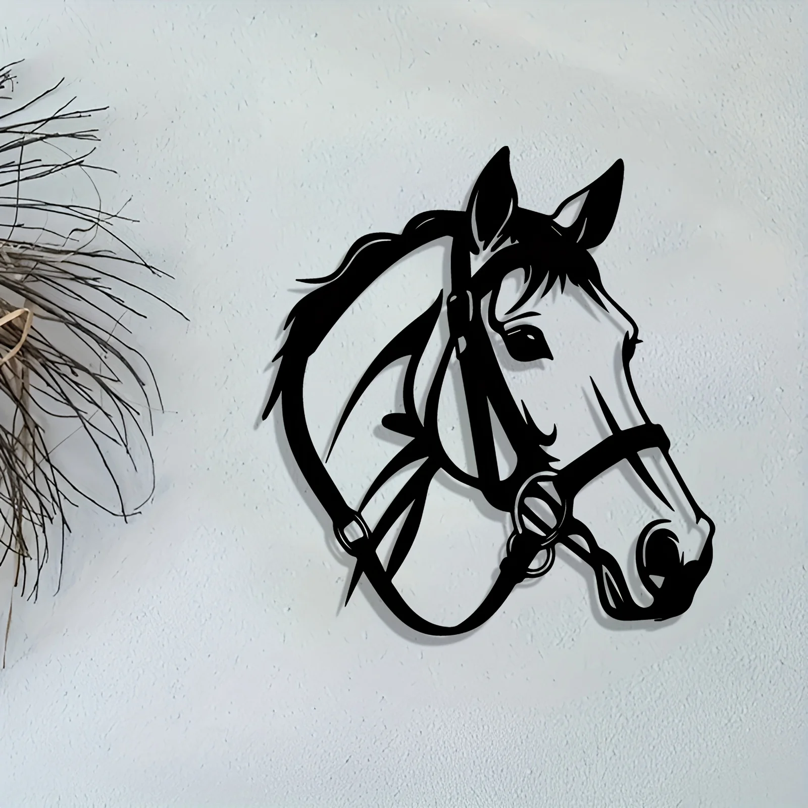 Stylish Horse Metal Wall Art,Refined Horse Silhouette Metal Mural,Living Room Courtyard Balcony Home Decor