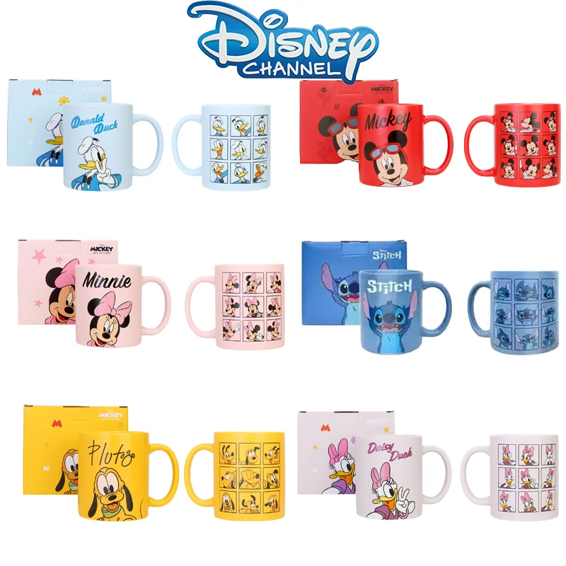 

Disney Stitch Mug Drinking Mouse Mickey Minnie Milk Coffee Cup Cartoon Mickey and His Friends Series Mugs Kids Gift WaterCup