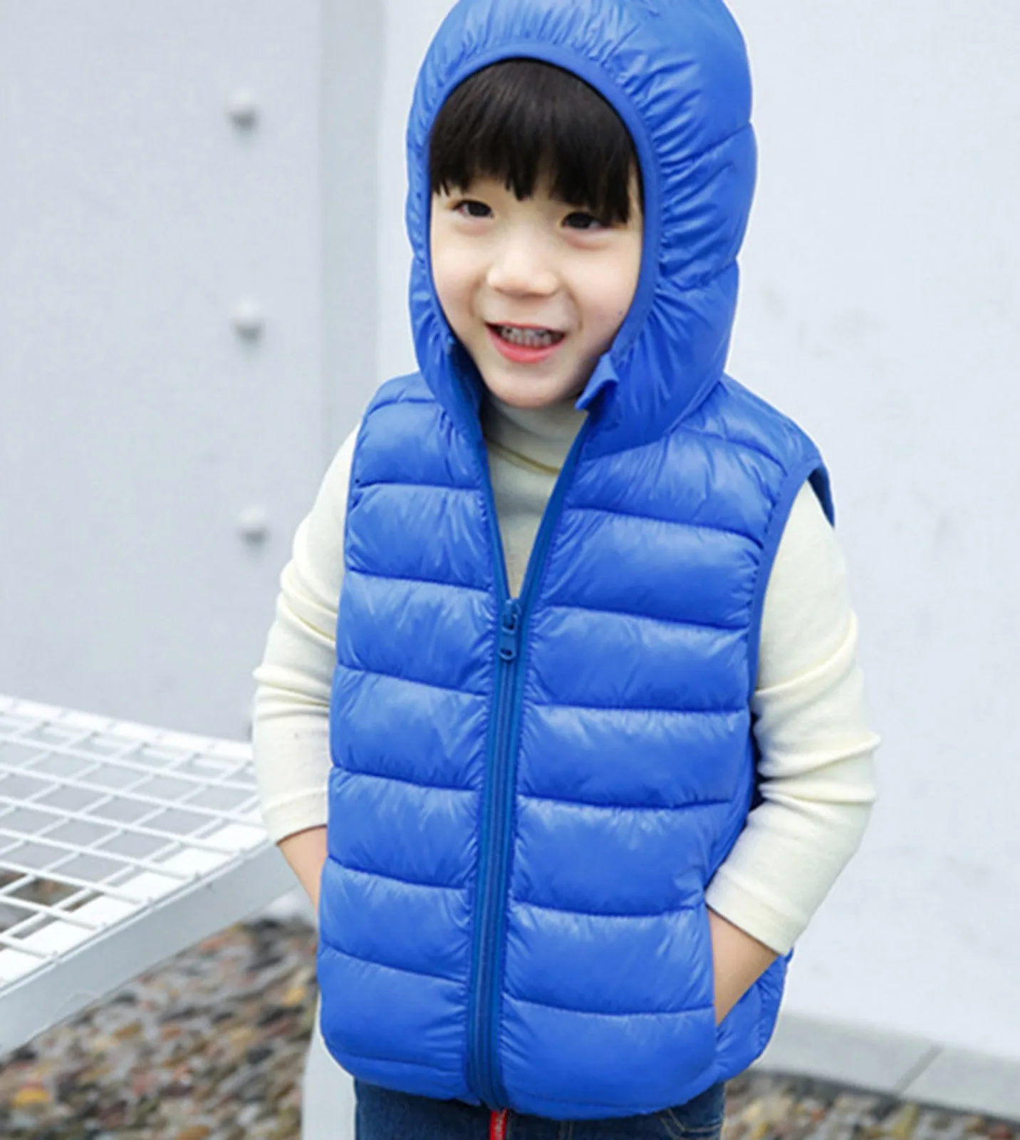 Kids Vest Children\'s Hooded Jacket Vest Spring Autumn Winter Waistcoats Boys Girls Outerwear Toddler Coats Teenage Baby Clothes