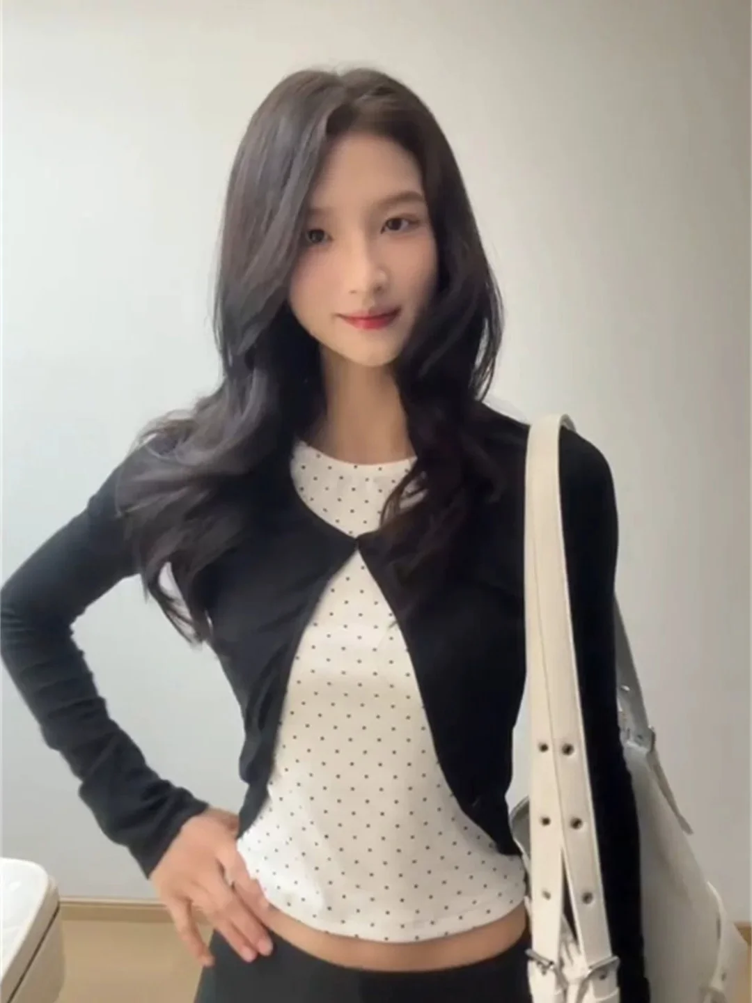 American Style Hot Girl Checkered Long Sleeve T-Shirt Women's Slim Fit Single Wear Korean Style New Autumn Fashion Top