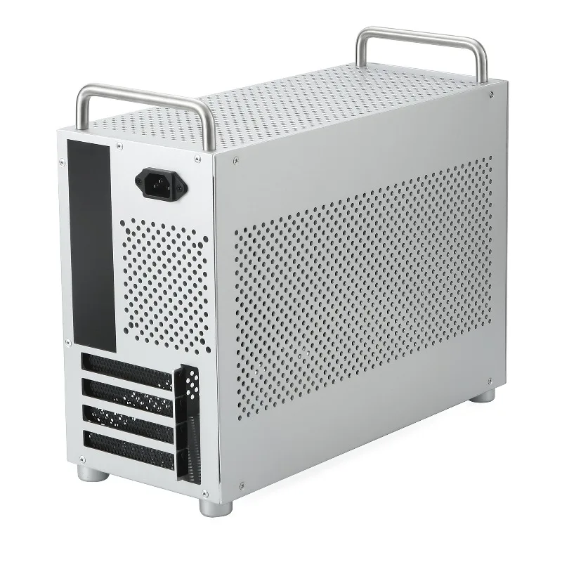 

MATX PC Case with Handle, 2mm Aluminum, Supports ATX PSU & 340mm GPU & 130mm Cooler, SKTC HXBOX 100 PLUS Chassis