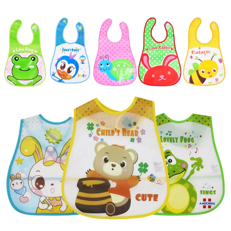 Multi-graphic Cartoon Print Feeding Bib, portátil, impermeável, anti-sujo, recém-nascido, suplemento alimentar, artigos do bebê, bonito