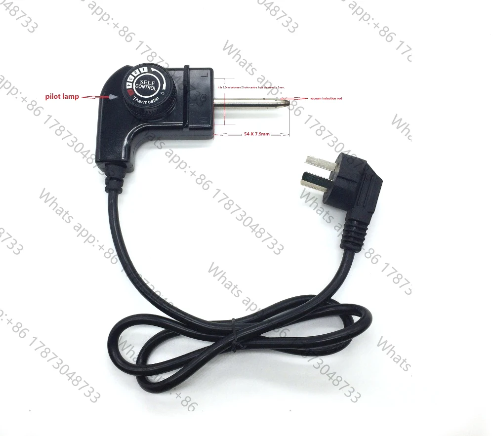 10A 250V Curing Pot Tempering Wire Thermoregulation Coupler Swift for Korean Electric Heat Pan Power Cord