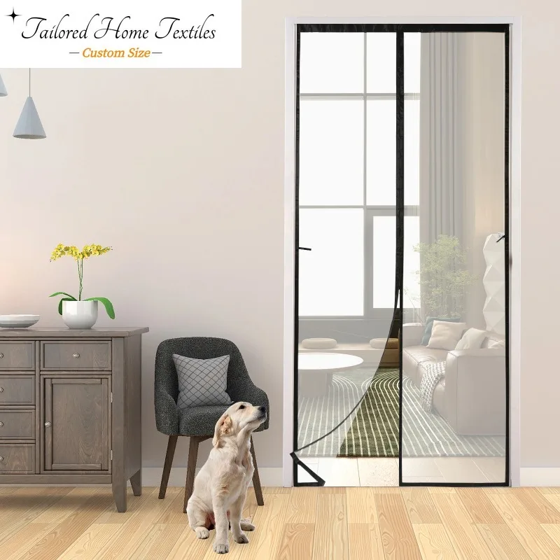 

Custom Size Black Transparent Door Screen Warm Strong Magnetic Automatic Windproof Curtain Air Conditioning Door Membrane