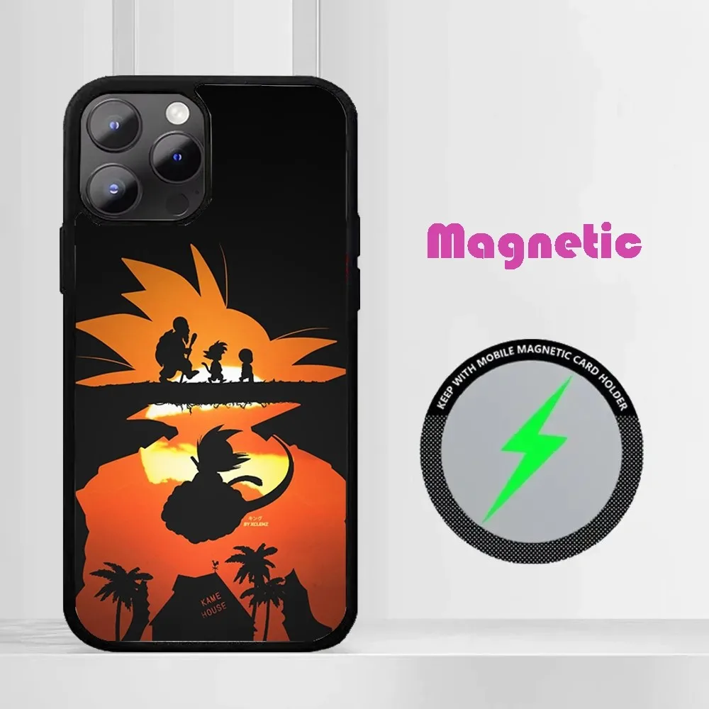 d-Dragon Ball-l Phone Case For iPhone 16 15 14 13 12 11 PRO MAX PLUS Mini Magnetic wireless mirror phone case