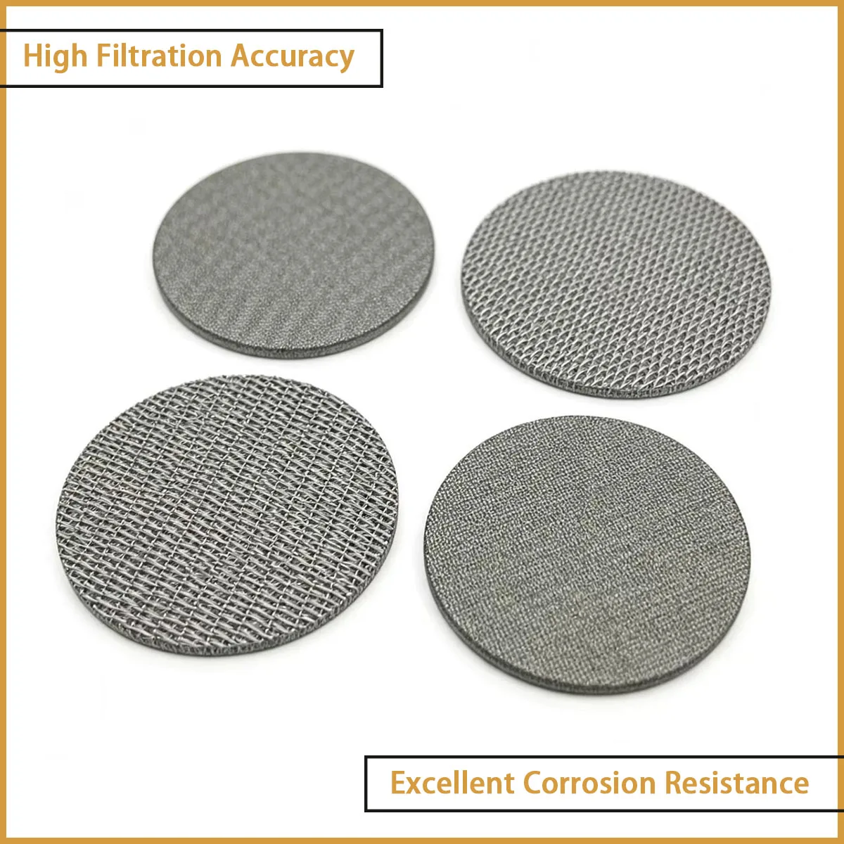 Stainless Steel Multi-Layer Sintered Filter with a Diameter of 8-58mm Is Used for Fluid Filtration, Separation, Purification, Et