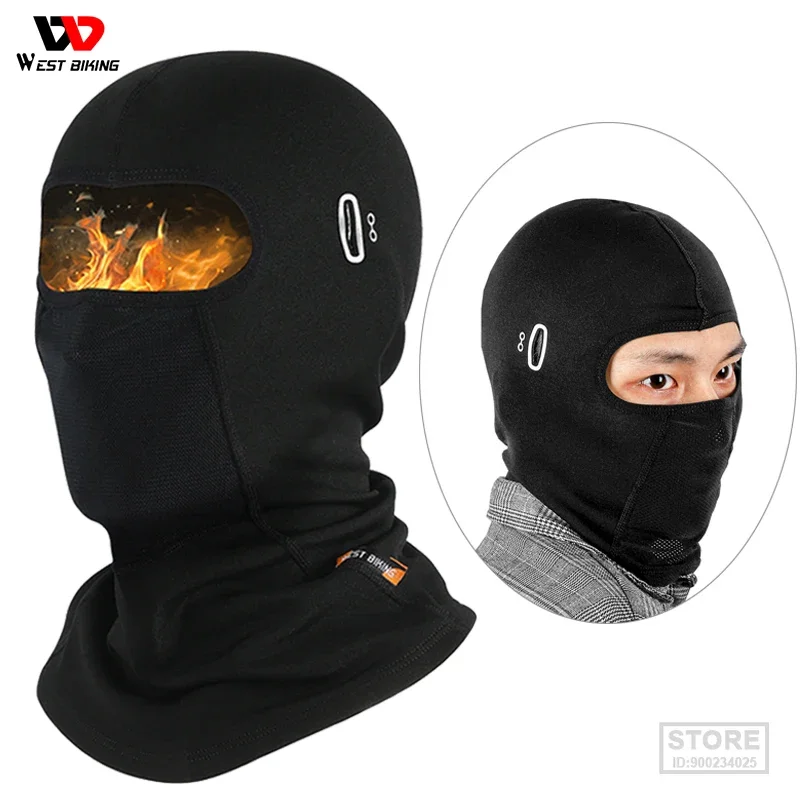 West biking chapéu térmico dos homens equipamentos de ciclismo inverno à prova vento capacete da motocicleta forro respirável balaclava máscara facial headwear