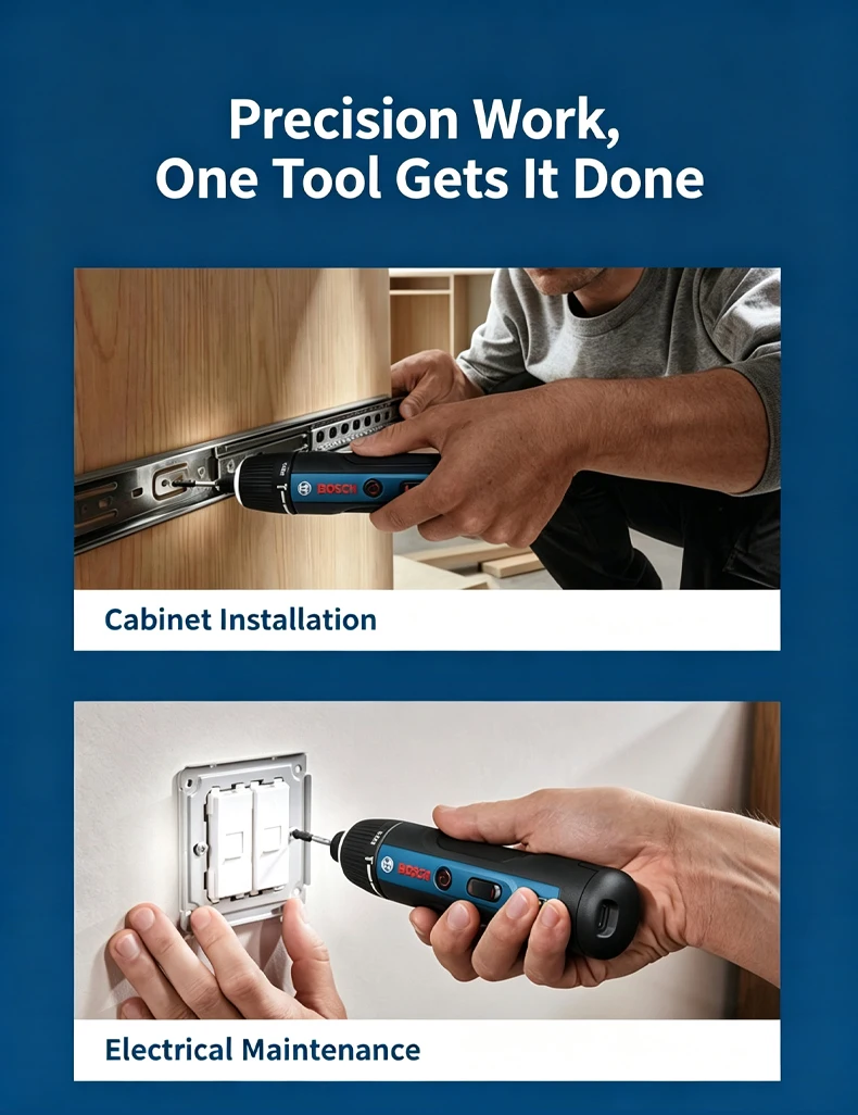 BOSCH GO 3/4 Cordless Screwdriver 3.6/4V Lithiumion Battery Rechargeable Cordless Drill with Box Bosch GO3 Professional Tool Set