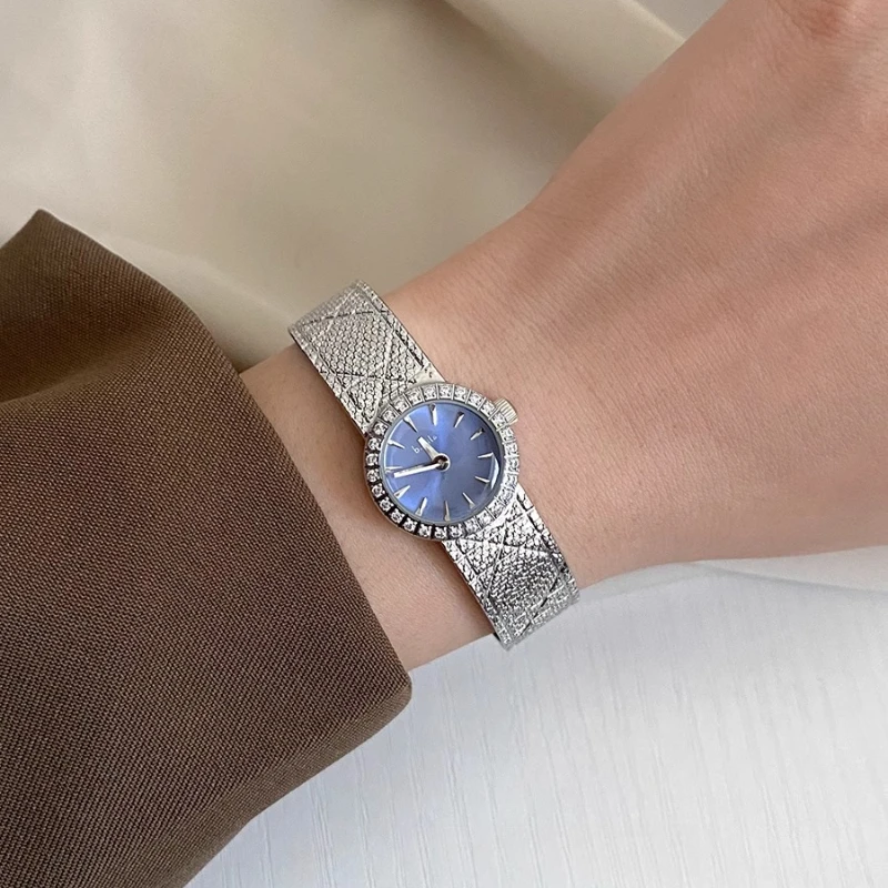 2025 New Luxury Women's Watch Japanese Quartz Movement Gold Plated Watch Water Diamond Vintage Watch Valentine's Day Gift
