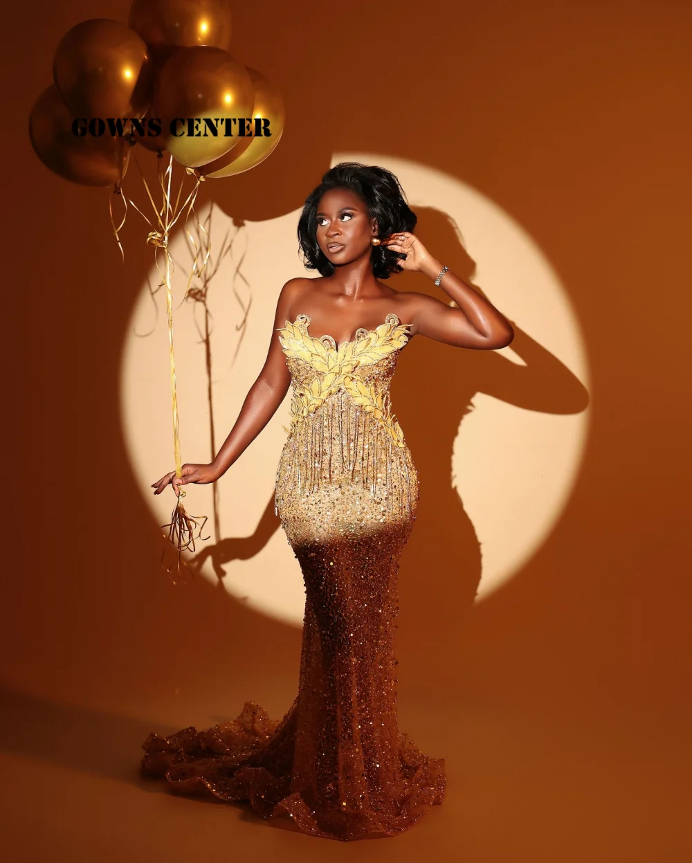 

Великолепные золотые красные вечерние платья Aso Ebi, расшитые бисером вечерние платья русалки без бретелек, африканская свадьба по индивидуальному заказу