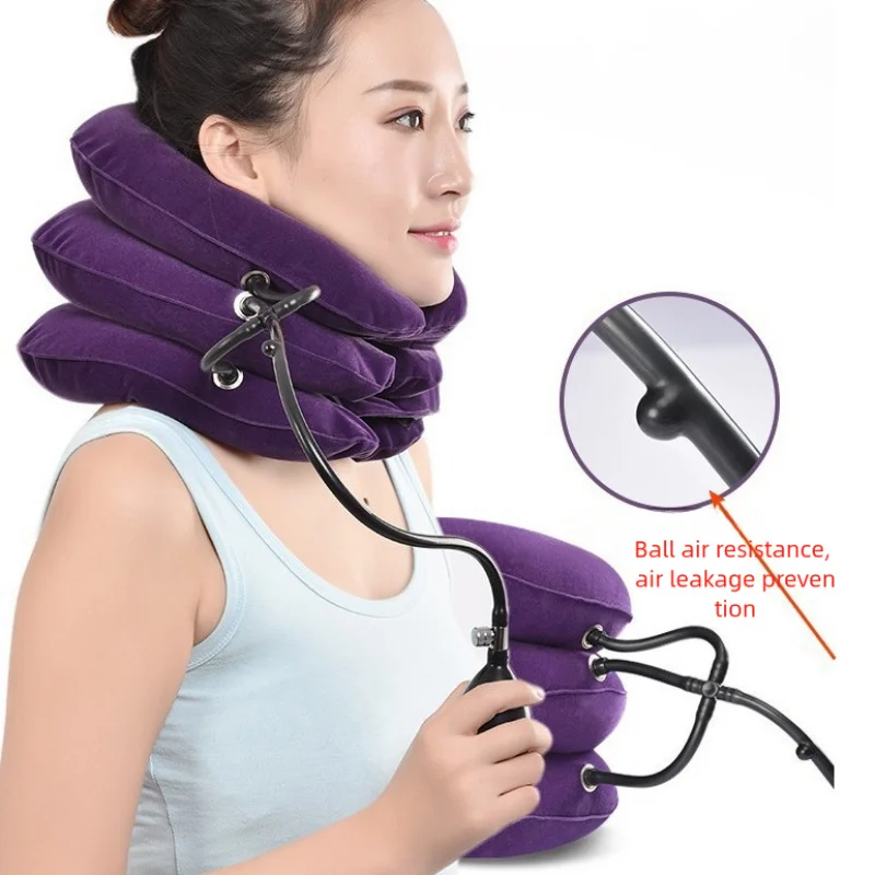 Neck Tractor Inflatable Air Neck Stretcher Device Support Collar Vertebra Orthopedics Massage Relaxation Brace