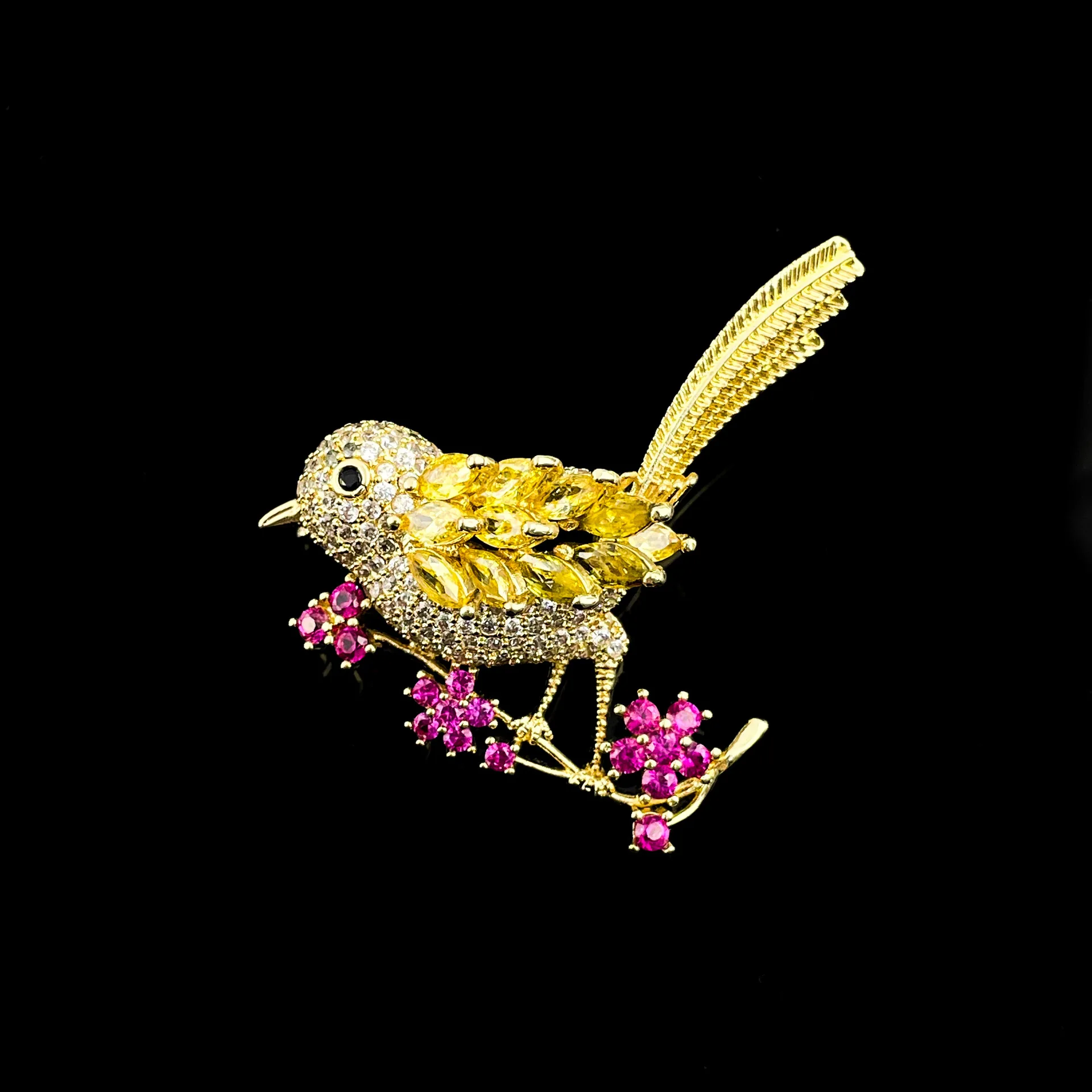 

Magpie Bird Brooch High-end Anti-light Personalized Suit Color Brooch Pin,Luxury Clothes Accessories